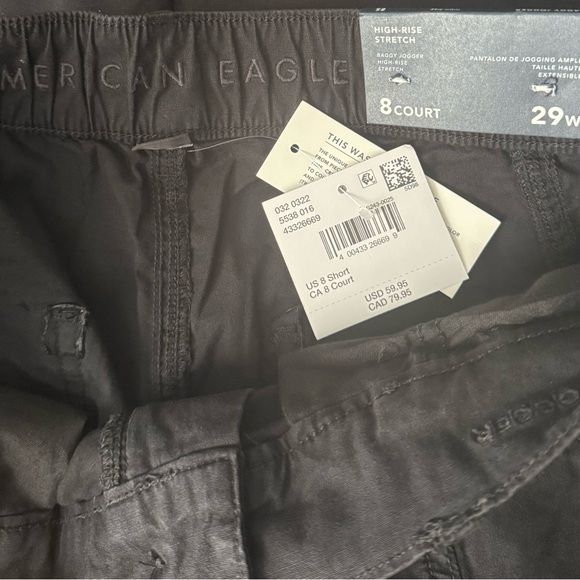 American Eagle Snappy Stretch High-Waisted Baggy Cargo Jogger 8 Short - Picture 6 of 8